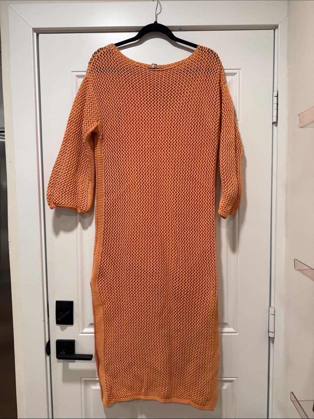 Young Fabulous & Broke orange Santorini crochet knit maxi dress